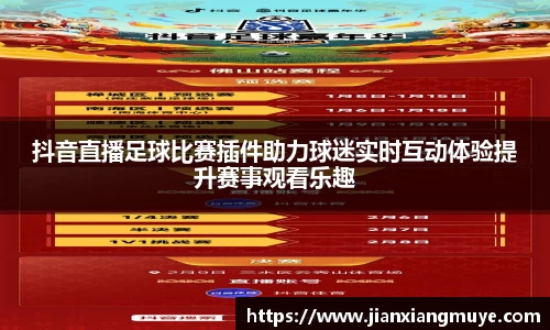 抖音直播足球比赛插件助力球迷实时互动体验提升赛事观看乐趣